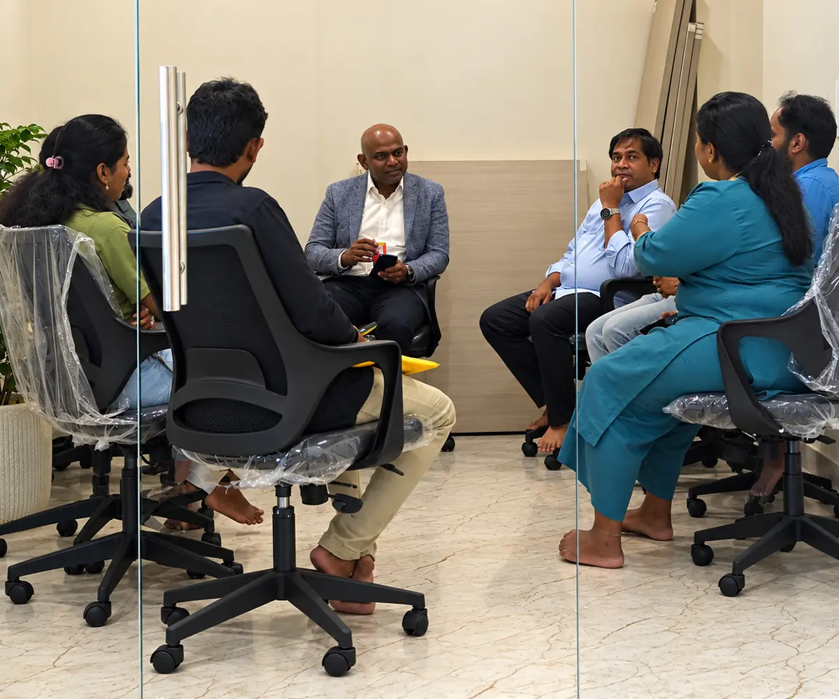 Priyasri Arunchandar in a strategy session