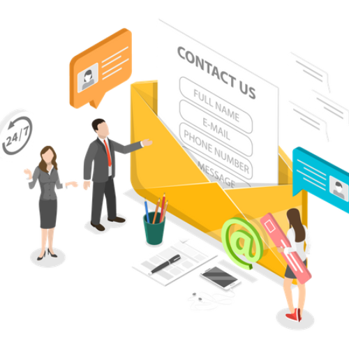 contact-us-illustration-download-in-svg-png-gif-file-formats--online-form-feedback-customer-various-themes-set-015-pack-miscellaneous-illustrations-6353473